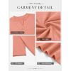 imageATHMILE Womens V Neck 34 Sleeve T Shirts Spring Summer Tops Tunic Casual Tees Henley Beach Vacation Basic Fashion ClothesHalfcoral Pink