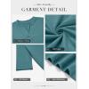 imageATHMILE Womens V Neck 34 Sleeve T Shirts Spring Summer Tops Tunic Casual Tees Henley Beach Vacation Basic Fashion ClothesHalfteal Green