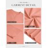 imageATHMILE Womens V Neck 34 Sleeve T Shirts Spring Summer Tops Tunic Casual Tees Henley Beach Vacation Basic Fashion ClothesLongcoral Pink