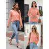 imageATHMILE Womens V Neck 34 Sleeve T Shirts Spring Summer Tops Tunic Casual Tees Henley Beach Vacation Basic Fashion ClothesLongcoral Pink