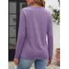 imageATHMILE Womens V Neck 34 Sleeve T Shirts Spring Summer Tops Tunic Casual Tees Henley Beach Vacation Basic Fashion ClothesLonglavender