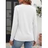 imageATHMILE Womens V Neck 34 Sleeve T Shirts Spring Summer Tops Tunic Casual Tees Henley Beach Vacation Basic Fashion ClothesLongwhite