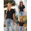 imageATHMILE Womens V Neck 34 Sleeve T Shirts Spring Summer Tops Tunic Casual Tees Henley Beach Vacation Basic Fashion ClothesShortblack