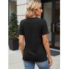 imageATHMILE Womens V Neck 34 Sleeve T Shirts Spring Summer Tops Tunic Casual Tees Henley Beach Vacation Basic Fashion ClothesShortblack