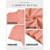 imageATHMILE Womens V Neck 34 Sleeve T Shirts Spring Summer Tops Tunic Casual Tees Henley Beach Vacation Basic Fashion ClothesShortcoral Pink