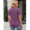 imageATHMILE Womens V Neck 34 Sleeve T Shirts Spring Summer Tops Tunic Casual Tees Henley Beach Vacation Basic Fashion ClothesShortpurple