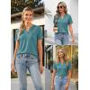 imageATHMILE Womens V Neck 34 Sleeve T Shirts Spring Summer Tops Tunic Casual Tees Henley Beach Vacation Basic Fashion ClothesShortteal Green