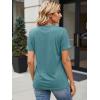 imageATHMILE Womens V Neck 34 Sleeve T Shirts Spring Summer Tops Tunic Casual Tees Henley Beach Vacation Basic Fashion ClothesShortteal Green