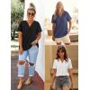 imageATHMILE Womens V Neck 34 Sleeve T Shirts Spring Summer Tops Tunic Casual Tees Henley Beach Vacation Basic Fashion ClothesShortwhite
