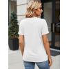 imageATHMILE Womens V Neck 34 Sleeve T Shirts Spring Summer Tops Tunic Casual Tees Henley Beach Vacation Basic Fashion ClothesShortwhite