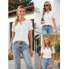 imageATHMILE Womens V Neck 34 Sleeve T Shirts Spring Summer Tops Tunic Casual Tees Henley Beach Vacation Basic Fashion ClothesShortwhite