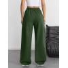imageATHMILE Womens Wide Leg Sweatpants Baggy Y2K Cargo Pants Drawstring Waist Lounge Joggers Trendy Knee Pleated SweatsGreen