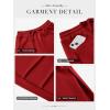 imageATHMILE Womens Wide Leg Sweatpants Baggy Y2K Cargo Pants Drawstring Waist Lounge Joggers Trendy Knee Pleated SweatsRed