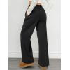 imageATHMILE Womens Wide Leg Sweatpants Double Waisted Baggy Sweat Pants with Pockets Fashion Casual Gym Fall Winter ClothesBlack