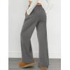 imageATHMILE Womens Wide Leg Sweatpants Double Waisted Baggy Sweat Pants with Pockets Fashion Casual Gym Fall Winter ClothesDark Grey