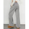 imageATHMILE Womens Wide Leg Sweatpants Double Waisted Baggy Sweat Pants with Pockets Fashion Casual Gym Fall Winter ClothesGrey