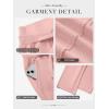 imageATHMILE Womens Wide Leg Sweatpants Double Waisted Baggy Sweat Pants with Pockets Fashion Casual Gym Fall Winter ClothesPink