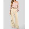 imageATHMILE Womens Wide Leg Sweatpantts High Waist Baggy Lounge Casual Pants Fall Winter Spring Clothes with PocketsApricot