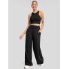 imageATHMILE Womens Wide Leg Sweatpantts High Waist Baggy Lounge Casual Pants Fall Winter Spring Clothes with PocketsBlack