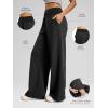imageATHMILE Womens Wide Leg Sweatpantts High Waist Baggy Lounge Casual Pants Fall Winter Spring Clothes with PocketsBlack