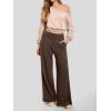 imageATHMILE Womens Wide Leg Sweatpantts High Waist Baggy Lounge Casual Pants Fall Winter Spring Clothes with PocketsCoffee Brown
