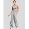 imageATHMILE Womens Wide Leg Sweatpantts High Waist Baggy Lounge Casual Pants Fall Winter Spring Clothes with PocketsGrey