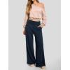 imageATHMILE Womens Wide Leg Sweatpantts High Waist Baggy Lounge Casual Pants Fall Winter Spring Clothes with PocketsNavy Blue