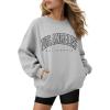 imageATHMILE Oversized Sweatshirt for Women Crewneck Fleece Long Sleeve Pullover Hoodies Tops Fall Fashion Outfits Clothes 2025Zlagreyside Pockets
