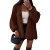 imageATHMILE Womens Fall Oversized Cardigan Sweaters Long Lantern Sleeve Knit Open Front Lightweight Winter Fashion Clothes 2026Caramel
