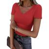V-neck-red