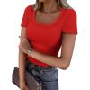 imageATHMILE Womens Scoop Neck Long Sleeve Tops Fashion Ribbed Knit Shirts Slim Fitted Casual Basic Tee T Shirt for Women 2026Cred