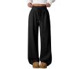 imageATHMILE Womens Sweatpants Wide Leg Baggy High Waist Y2K Pants Fall Winter Spring Joggers Clothes with PocketsBlack