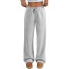 imageATHMILE Womens Sweatpants Wide Leg Barrel Pants Baggy Joggers Low Waist Fall Fashion Winter Clothing Pockets 2026Grey