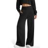 imageATHMILE Womens Wide Leg Sweatpantts High Waist Baggy Lounge Casual Pants Fall Winter Spring Clothes with PocketsBlack