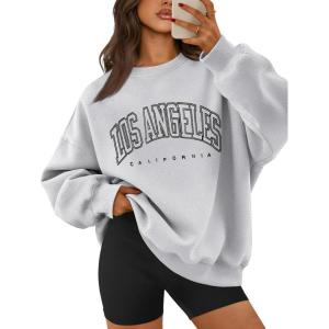 imageATHMILE Oversized Sweatshirt for Women Crewneck Fleece Long Sleeve Pullover Hoodies Tops Fall Fashion Outfits ClothesLagrey
