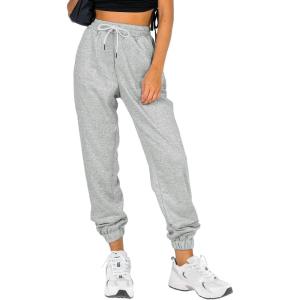 imageATHMILE Sweatpants Women Fall Fashion 2026 Baggy Joggers Workout Lounge Lightweight Comfy High Waisted Athletic Sweat PantsGrey
