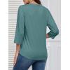 imageATHMILE Long Sleeve Shirts for Women 2026 Fall Outfits Henley Dressy Casual Tops Trendy Blouses Cute TShirts Fashion ClothesHalfblue Green