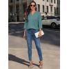 imageATHMILE Long Sleeve Shirts for Women 2026 Fall Outfits Henley Dressy Casual Tops Trendy Blouses Cute TShirts Fashion ClothesHalfblue Green
