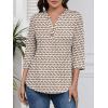 imageATHMILE Long Sleeve Shirts for Women 2026 Fall Outfits Henley Dressy Casual Tops Trendy Blouses Cute TShirts Fashion ClothesHalfbrown Stripe