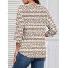imageATHMILE Long Sleeve Shirts for Women 2026 Fall Outfits Henley Dressy Casual Tops Trendy Blouses Cute TShirts Fashion ClothesHalfbrown Stripe