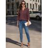 imageATHMILE Long Sleeve Shirts for Women 2026 Fall Outfits Henley Dressy Casual Tops Trendy Blouses Cute TShirts Fashion ClothesHalfburgundy