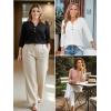 imageATHMILE Long Sleeve Shirts for Women 2026 Fall Outfits Henley Dressy Casual Tops Trendy Blouses Cute TShirts Fashion ClothesHalfburgundy