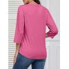 imageATHMILE Long Sleeve Shirts for Women 2026 Fall Outfits Henley Dressy Casual Tops Trendy Blouses Cute TShirts Fashion ClothesHalfhot Pink