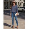 imageATHMILE Long Sleeve Shirts for Women 2026 Fall Outfits Henley Dressy Casual Tops Trendy Blouses Cute TShirts Fashion ClothesHalfnavy Blue