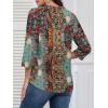 imageATHMILE Long Sleeve Shirts for Women 2026 Fall Outfits Henley Dressy Casual Tops Trendy Blouses Cute TShirts Fashion ClothesHalfpaisley