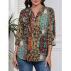 imageATHMILE Long Sleeve Shirts for Women 2026 Fall Outfits Henley Dressy Casual Tops Trendy Blouses Cute TShirts Fashion ClothesHalfpaisley