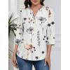 imageATHMILE Long Sleeve Shirts for Women 2026 Fall Outfits Henley Dressy Casual Tops Trendy Blouses Cute TShirts Fashion ClothesHalfwhite Floral
