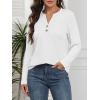 imageATHMILE Long Sleeve Shirts for Women 2026 Fall Outfits Henley Dressy Casual Tops Trendy Blouses Cute TShirts Fashion ClothesWhite