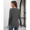 imageATHMILE Long Sleeve Shirts for Women Fall Outfit 2026 Fashion Casual T Shirt Round Neck Basic Loose Tunic TopsDark Grey