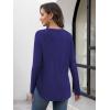 imageATHMILE Long Sleeve Shirts for Women Fall Outfit 2026 Fashion Casual T Shirt Round Neck Basic Loose Tunic TopsRoyal Blue